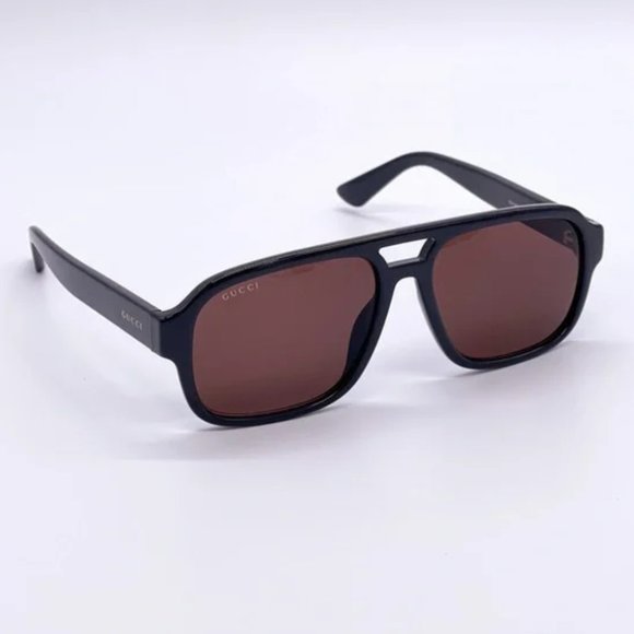 NEW GUCCI GU1342S 005 UNISEX SUNGLASSES BROWN GUCCI - Picture 4 of 6
